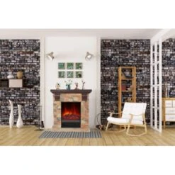 EL Fuego Elektrokamin Kitzbühel Stein Mit Heizung 1,8 KW 21 EL Fuego Elektrokamin Kitzbühel Stein Mit Heizung 1,8 KW -Heimwerkzeuge Geschäft 1 2240 AY0684 Milieufoto 1