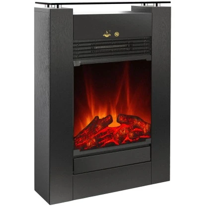 EL Fuego Elektrokamin Tessin Schwarz Mit Heizung Dimmbar 1,8 KW 3 EL Fuego Elektrokamin Tessin Schwarz Mit Heizung Dimmbar 1,8 KW – Bild 3