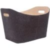Firefix Kaminholzkorb Aus Filz Mit Jute 56 Cm X 35 Cm Anthrazit