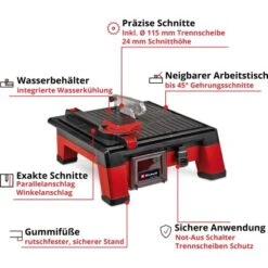Einhell Power X-Change Akku-Fliesenschneidmaschine TE-TC 18/115 Li Solo -Heimwerkzeuge Geschäft 4006825657500 2171 03