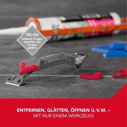 Easymaxx Silikonentferner 5 In 1 Set Grau-Rot 2 Easymaxx Silikonentferner 5 In 1 Set Grau-Rot – Bild 2