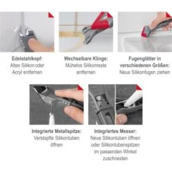 Easymaxx Silikonentferner 5 In 1 Set Grau-Rot 22 Easymaxx Silikonentferner 5 In 1 Set Grau-Rot -Heimwerkzeuge Geschäft 4052926052935 4257 A 07