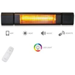 VASNER Appino BEATZZ Bluetooth Infrarot-Heizstrahler Mit Musik Box 2000 W Schwar -Heimwerkzeuge Geschäft 432033 4832 03
