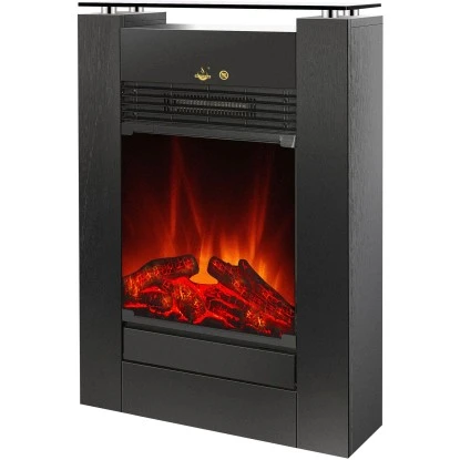 EL Fuego Elektrokamin Tessin Schwarz Mit Heizung Dimmbar 1,8 KW 2 EL Fuego Elektrokamin Tessin Schwarz Mit Heizung Dimmbar 1,8 KW – Bild 2
