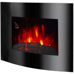 EL Fuego Elektrowandkamin Aarau Oval Schwarz 1,8 KW -Heimwerkzeuge Geschäft 4416202 2240 AY0628