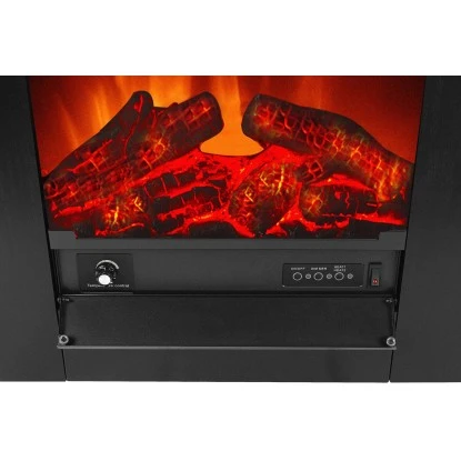 EL Fuego Elektrokamin Tessin Schwarz Mit Heizung Dimmbar 1,8 KW 7 EL Fuego Elektrokamin Tessin Schwarz Mit Heizung Dimmbar 1,8 KW – Bild 7