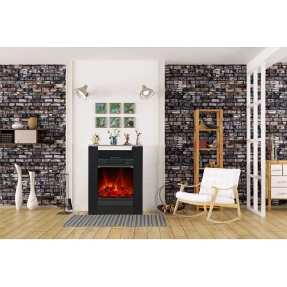 EL Fuego Elektrokamin Tessin Schwarz Mit Heizung Dimmbar 1,8 KW 15 EL Fuego Elektrokamin Tessin Schwarz Mit Heizung Dimmbar 1,8 KW – Bild 15