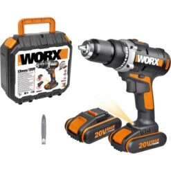 Worx 20 V Akku-Bohrschrauber WX183.1 Inkl. 2 Ah Akkus, Mit Koffer
