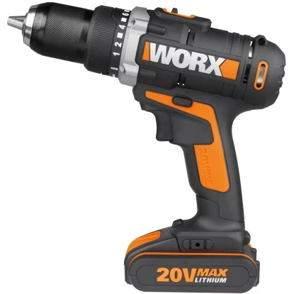 Worx 20 V Akku-Bohrschrauber WX183.1 Inkl. 2 Ah Akkus, Mit Koffer 2 Worx 20 V Akku-Bohrschrauber WX183.1 Inkl. 2 Ah Akkus, Mit Koffer – Bild 2