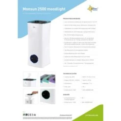 Suntec Ultraschall-Luftbefeuchter "Monsun 2500 Moodlight" Für Bis Zu 60m³ -Heimwerkzeuge Geschäft 853163 2010 7