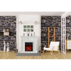 El Fuego Elektrokamin Malmö Weiß 900/1800 W Regelbar -Heimwerkzeuge Geschäft 8 2240 AY0630 Milieufoto 1