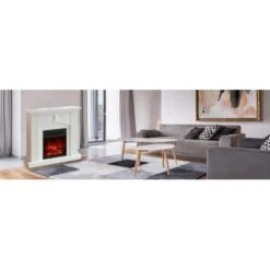 El Fuego Elektrokamin Malmö Weiß 900/1800 W Regelbar -Heimwerkzeuge Geschäft 8 2240 AY0630 Milieufoto 2